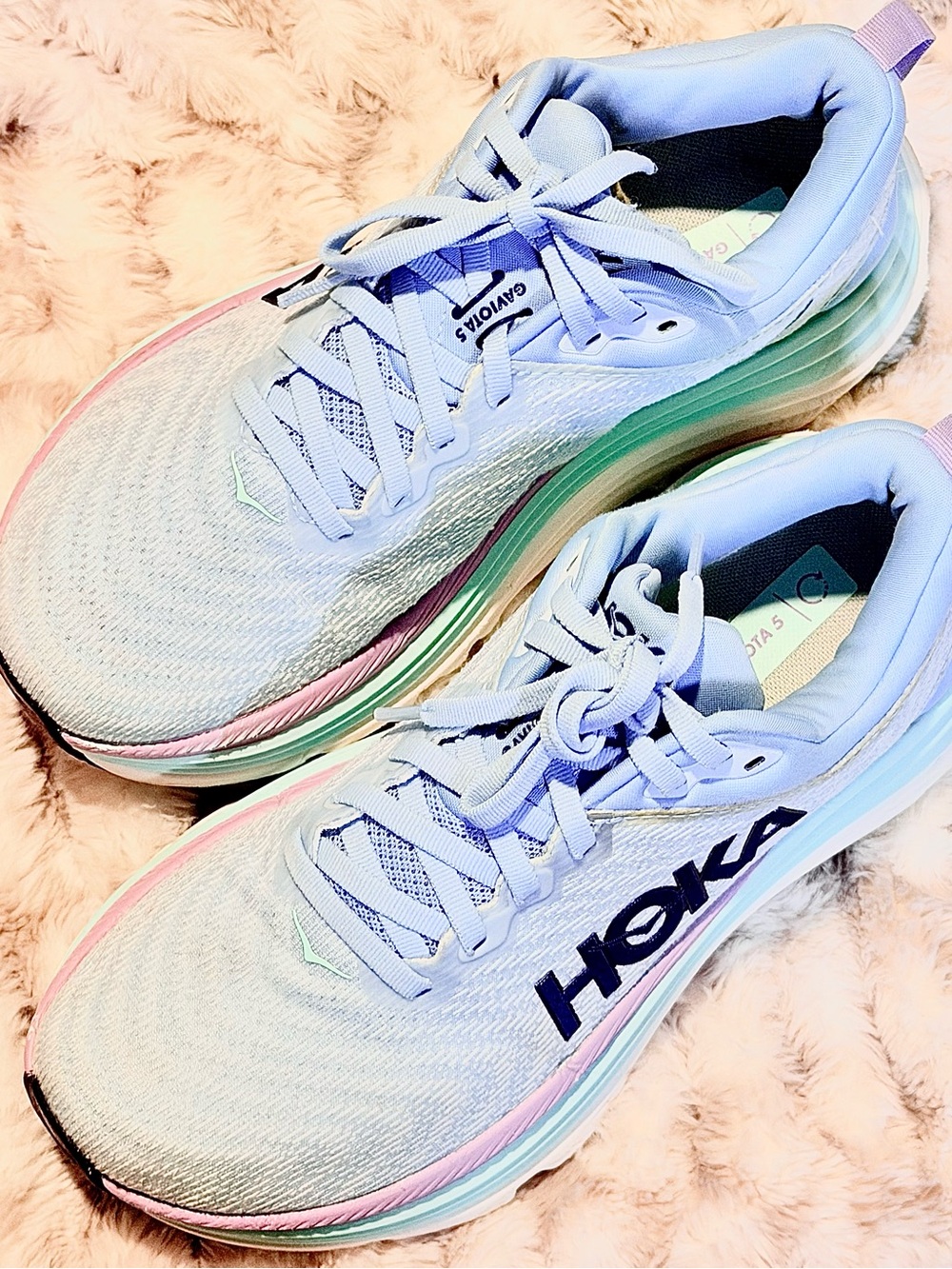 Hoka Gaviota 5 Airy Blue Running Shoes Size 7 - Picture 14 of 15